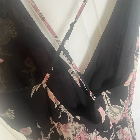 Keith surplice floral print midi dress- - Picture 3 of 4